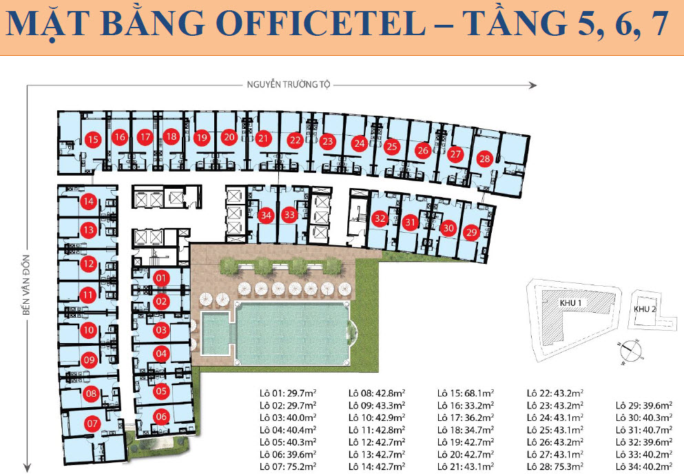 Saigon royal officetel floor plan